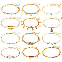 Amazon Fashion Hot Wholesale Jewelry Sets for Party Anshlet Women Jewelry Juque de joyería de acero inoxidable Tobilleros chapados